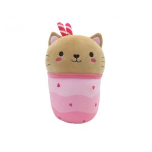 68127S-PELUCHE FORMA DE ALIMENTOS 10" gato con sorbete