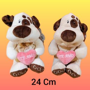 PERRO CON CORAZON 2 COLORES 24CM