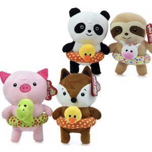 ANIMALES SPANDEX CON SALVAVIDAS 23CM