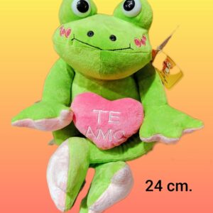RANA SENTADA CON CORAZON 24CM