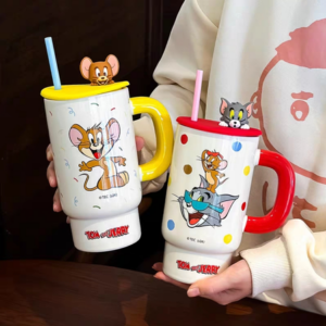 AA0019 TAZA CERAMICA GRANDE GATO Y RATON 2025080800195