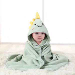 AA0637 TOALLON PARA BEBE LISO CON CAPUCHO