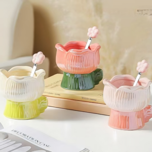 TAZA CERAMICA FORMA DE FLOR 2025080806180