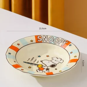 AA0722 PLATO CERAMICA 8" PERRITO CON RAYAS CELESTES
