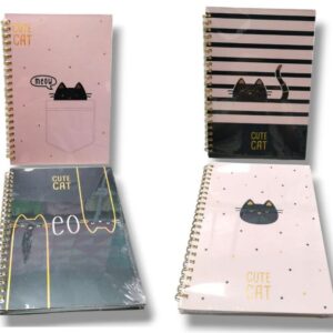 CUADERNO A4 TAPA DURA GATO X1U SURT. [BXQA4-7]