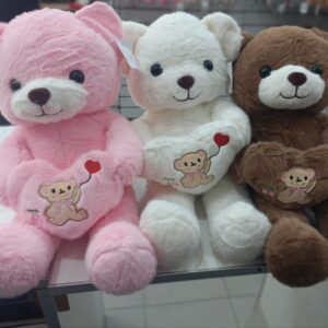 Oso c/corazón dibujado 45cm