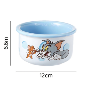 AA1040 BOWL CERAMICA 4.5" GATO Y RATON CELESTE