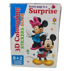 FINAL! LIBRO PARA COLOREAR 3D CON STICKER MICKEY MOUSE X1U 4589(A0018)