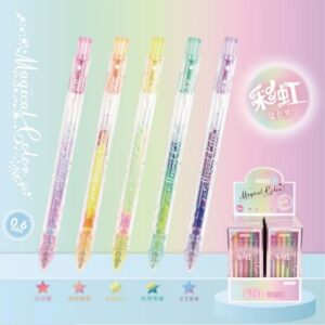 LAPICERA DE COLORES GLITTER GEL PEN 5PCS X1 CS-G207-5