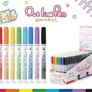 MARCADOR CON GLITTER CONTORNO OUTLINE PEN 8PCS X1 CS-H815-8
