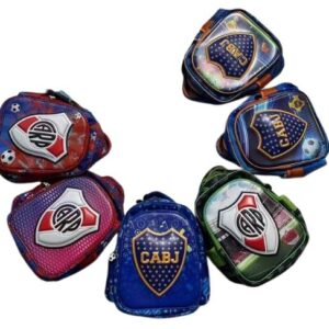 FINAL! MOCHILA BOCA RIVER C/RELIEVE 14 PULGADAS 2 CIERRE 0097 [X-3]