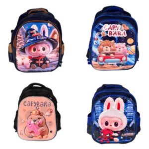 OFERTA PRECIO FINAL!! MOCHILA 14 PULGADA 2 CIERRE SIN CARRITO X1U LABUBU/CAPYBARA. 3824 [21338-2]