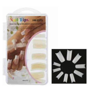 NAIL TIPS P/UÑA LARGA CL. NATURAL 100pcs HK-072 HFAN-2112