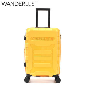 MD41555 - CARRY ON WANDERLUST TRUNK HARD PP AMARILLO 20" DOBLE RUEDA CON EXPANSION Y CERRADURA DE COMBINACION CON DETALLE EN NEGRO