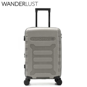 MD41557 - CARRY ON WANDERLUST TRUNK HARD PP GRIS CLARO 20" DOBLE RUEDA CON EXPANSION Y CERRADURA DE COMBINACION CON DETALLES EN NEGRO