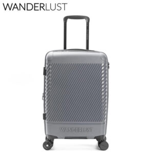 MD41560 - CARRY ON WANDERLUST TWIST HARD PP GRIS OSCURO 20" DOBLE RUEDA CON EXPANSION Y CERRADURA DE COMBINACION CON DETALLES EN NEGRO