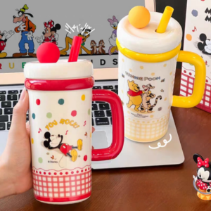 AA0694 TAZA CERAMICA GRANDE CON SORBETE ANIMALES
