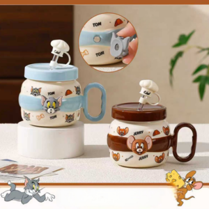 AA1396 TAZA CERAMICA CON SORBETE GATO Y RATON