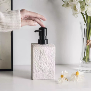 AA1352 DISPENSER CERAMICA ESTILO PIEDRA BLANCO