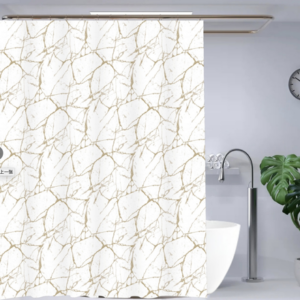 AA3036 CORTINA DE BAÑO PVC ESTILO PIEDRA DORADO