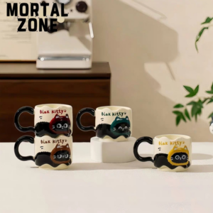 AA1426 TAZA CERAMICA APILABLE GATO