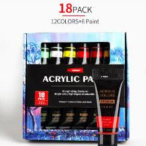 PINTURA ACRILICO 36ml X12+6Pinceles 3954 [A-3636W-T18]