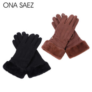 FLOS1561 - GUANTES GAMUZA C/PUÑO PIEL ONA SAEZ