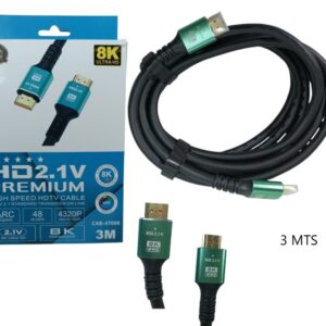 CABLE HDMI MALLADO C/FILTRO 3MTRS