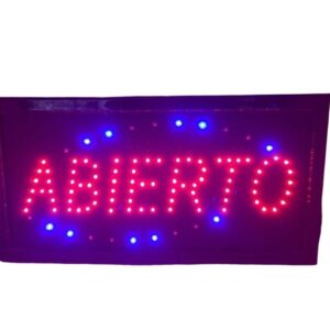 CARTEL "ABIERTO" ABIERTO LUMINOSO