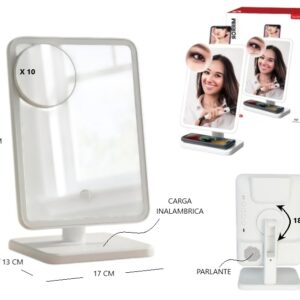 ESPEJO LED CON PARLANTE BLUETOOTH