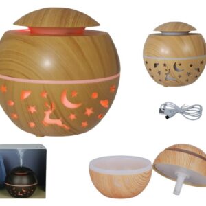 HUMIDIFICADOR / DIFUSOR ESFERA CON ESTRELLITAS LED USB HUMIFICADOR