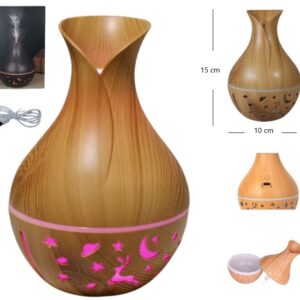 HUMIDIFICADOR / DIFUSOR TIPO FLORERO LED USB HUMIFICADOR