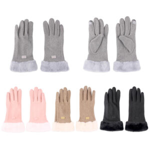 LN34UO8420 - GUANTES GAMUZA CON PIEL EN PUÑO