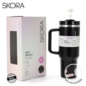 MD41847 - VASO TERMICO CON BOMBILLA SKORA 1200 ML