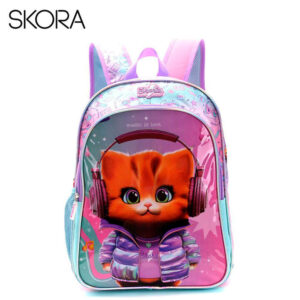 MD42956 - MOCHILA THINK HAPPY PETS GATITA COLO CON LLAVERO 16"