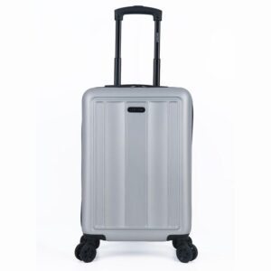 MD43875 - CARRY ON CHECK IN HARD ABS GRIS OSCURO 20" SIN EXPANSION 4 RUEDAS FIJAS DOBLES Y MANIJA METALICA EXTENSIBLE