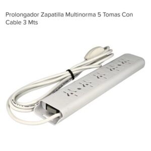 ZAPATILLA VR PLAST 5TOMA CON TECLA 3M