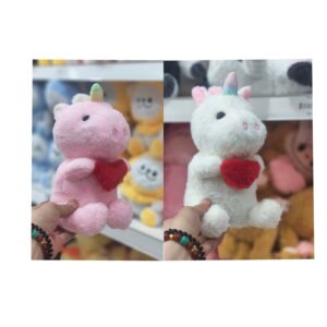 Unicornio con corazón 20cm
