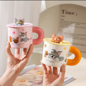 MT09345 TAZA CERAMICA GATO Y RATON