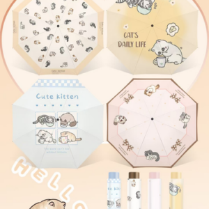 AA0897 PARAGUAS ESTAMPADA GATOS