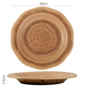 AA1008 PLATO PLAYO CERAMICA 10.25" MARRON