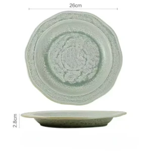 AA1013 PLATO PLAYO CERAMICA 10.25" VERDE