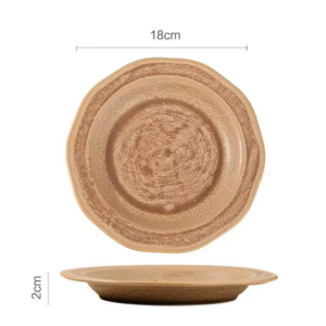 AA1007 PLATO PLAYO CERAMICA 7.25" MARRON
