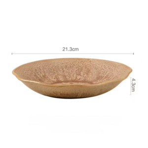 AA1009 PLATO HONDO CERAMICA 8.5" MARRON