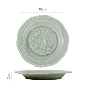 AA1012 PLATO PLAYO CERAMICA 7.25" VERDE