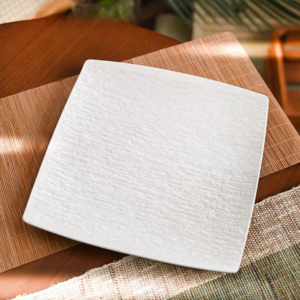 AA1448 PLATO CERAMICA CUADRADO 10" BALNCO