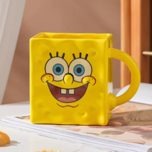 AA1557 TAZA CERAMICA CUADRADO AMARILLO