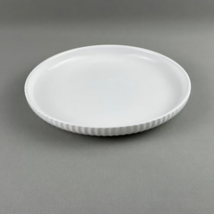 AA1484 PLATO CERAMICA BLANCO CON RAYA