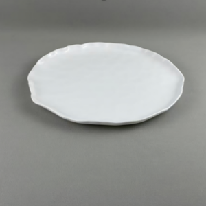 AA1487 PLATO CERAMICA BLANCO CON DISEÑO