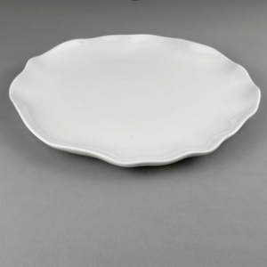 AA1490 PLATO CERAMICA BLANCO CON DISEÑO